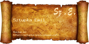 Sztupka Emil névjegykártya