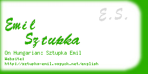 emil sztupka business card